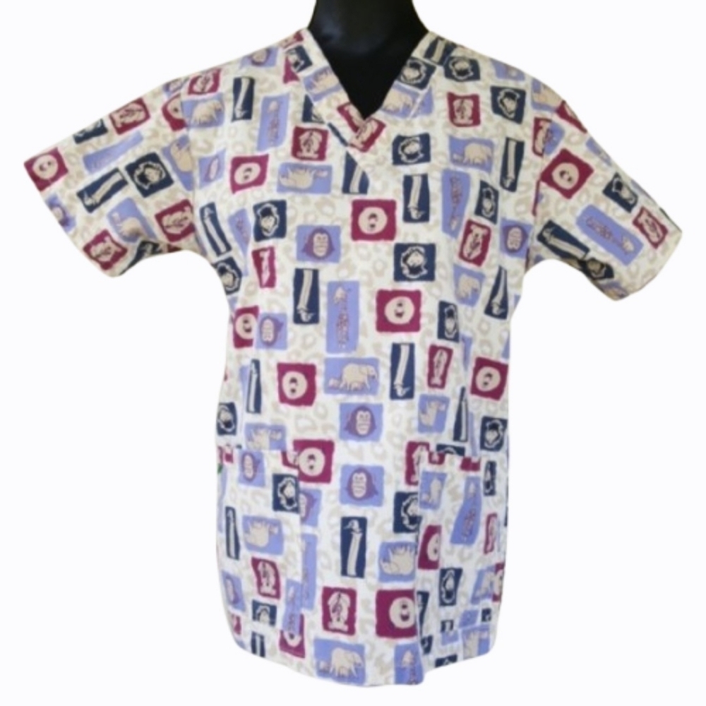 Health Pro Scrubs Child Care Exotic Animals (XS)